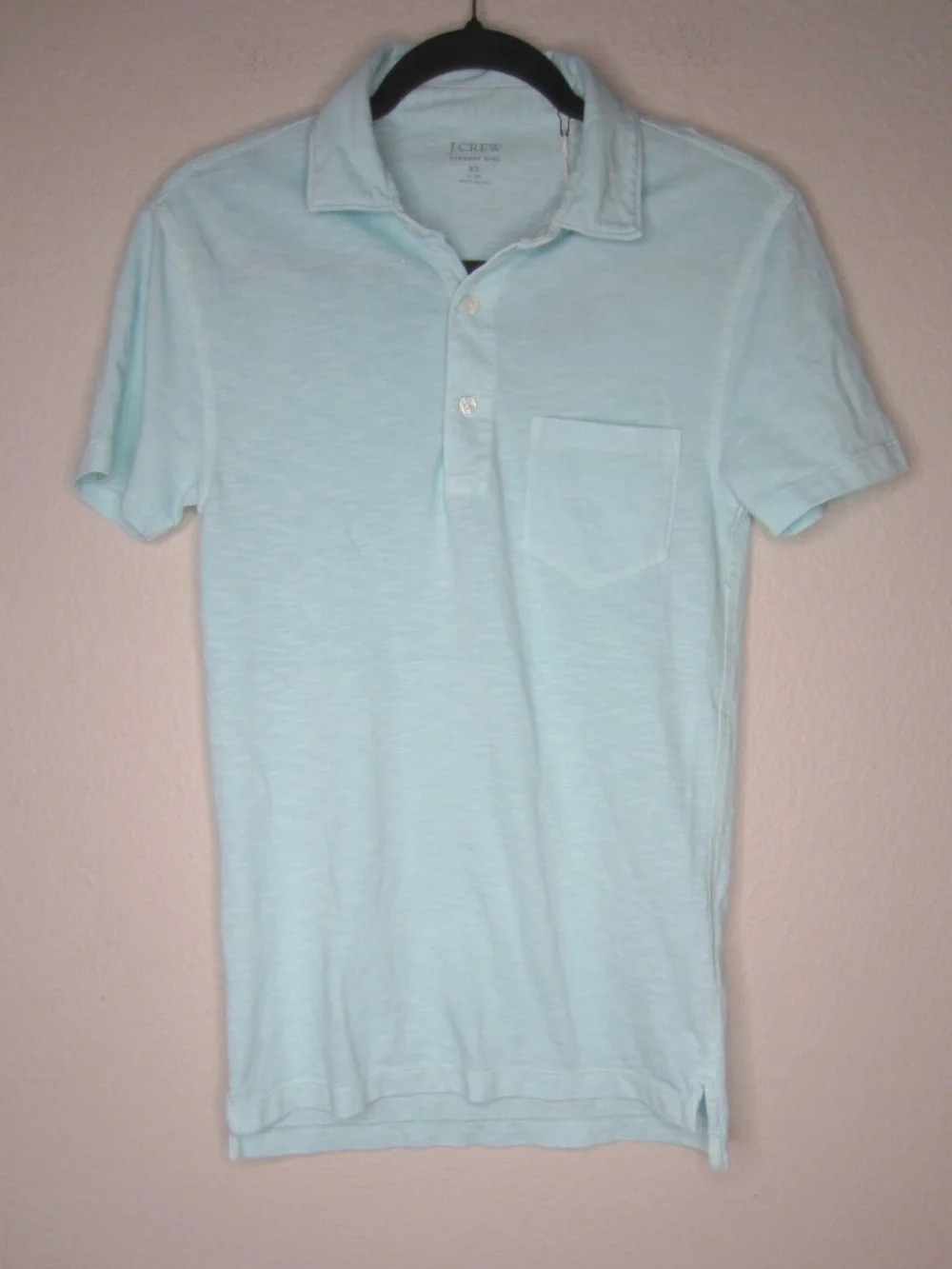 NWT J. Crew Garment Dyed Slub Cotton Polo in Teal - Size XS